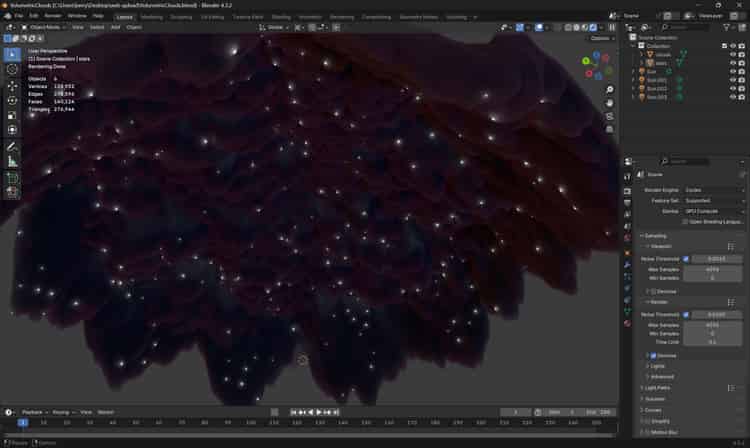 Volumetric Clouds with Stars